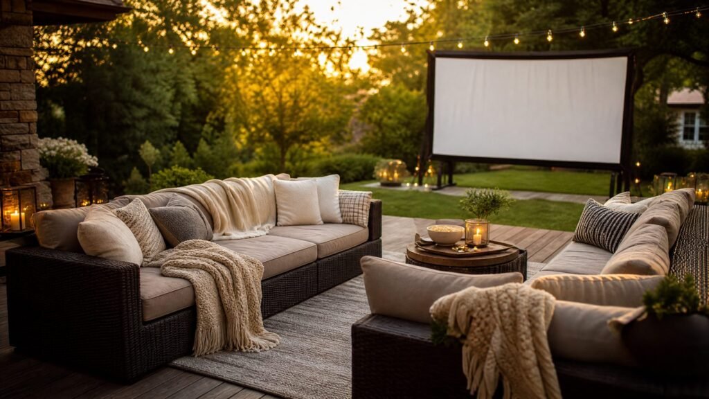 5 Stylish Outdoor Lounge Furniture Ideas for Backyard Movies